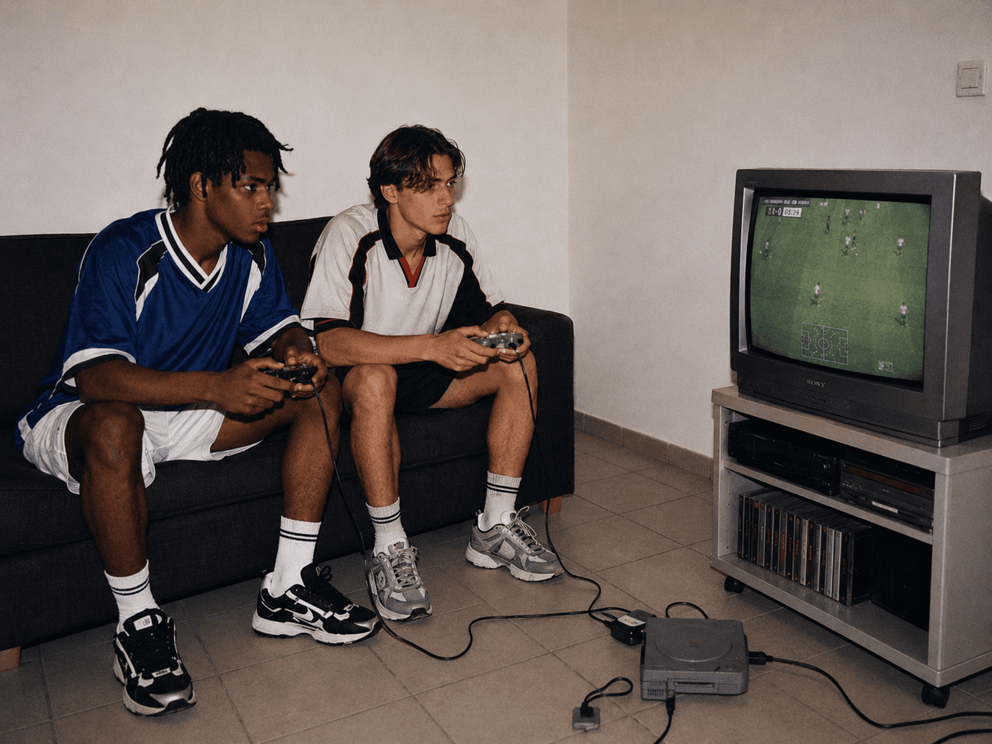 Young people playing video games